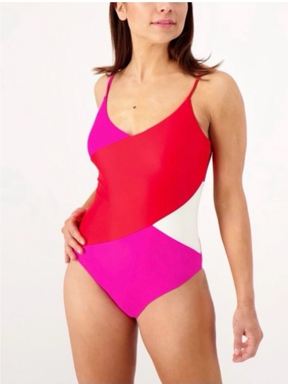 Summersalt 12LT Marina One Piece Swimsuit in Lava/Hibiscus